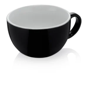 Комплект кафе лате и чинийки ITALIA BLACK Ø11 x В6.7 см 350 мл — к-т 6 бр.